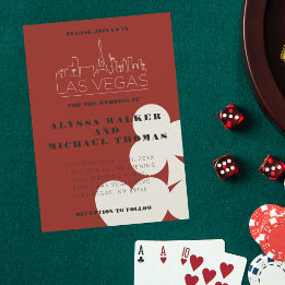 Las Vegas Casino Skyline bröllopsinbjudan Inbjudningar