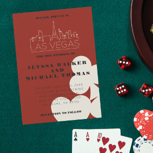 Las Vegas Casino Skyline bröllopsinbjudan Inbjudningar