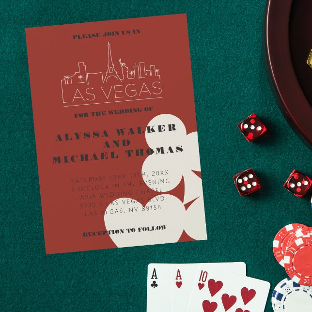 Las Vegas Casino Skyline bröllopsinbjudan Inbjudningar (Skapare uppladdad)