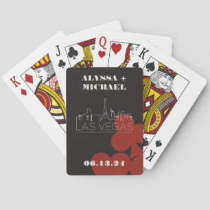 Las Vegas Casino Skyline Wedding Favor Casinokort