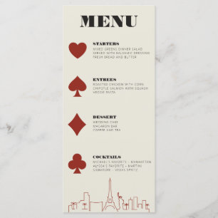 Las Vegas Casino Skyline Wedding Reception Meny