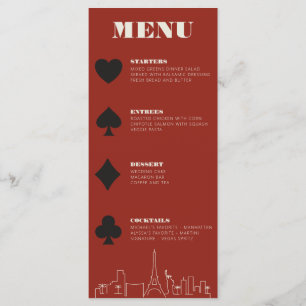 Las Vegas Casino Skyline Wedding Reception Meny