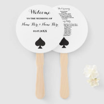 Las Vegas Casino Spade Card Bröllopsprogram Fläkt