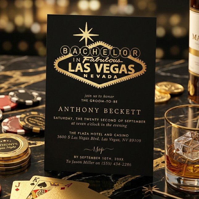 Las Vegas Casino Svärmannafest Inbjudningar (Skapare uppladdad)