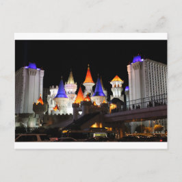 Las Vegas Castle Hotel Gaming Vegas City Colorful Vykort