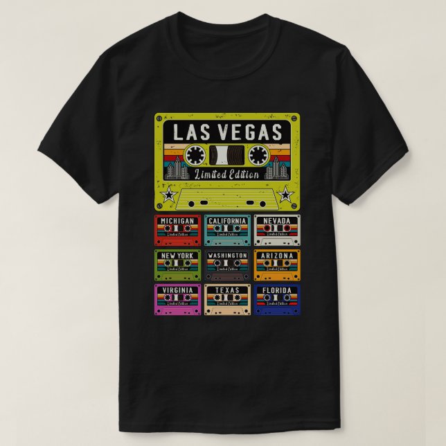 Las Vegas City retro T Shirt (Design framsida)