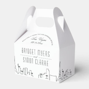 Las Vegas   City Skyline Wedding Favor Presentaskar
