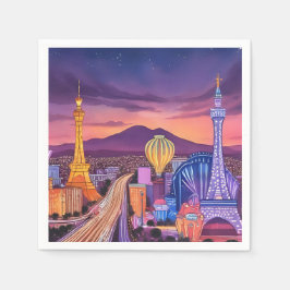 Las Vegas Cocktail Napkin Pappersservett