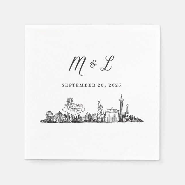 Las Vegas Cocktail Napkins Pappersservett (Framsidan)