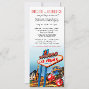 Las Vegas Collage Bröllop Inbjudningar
