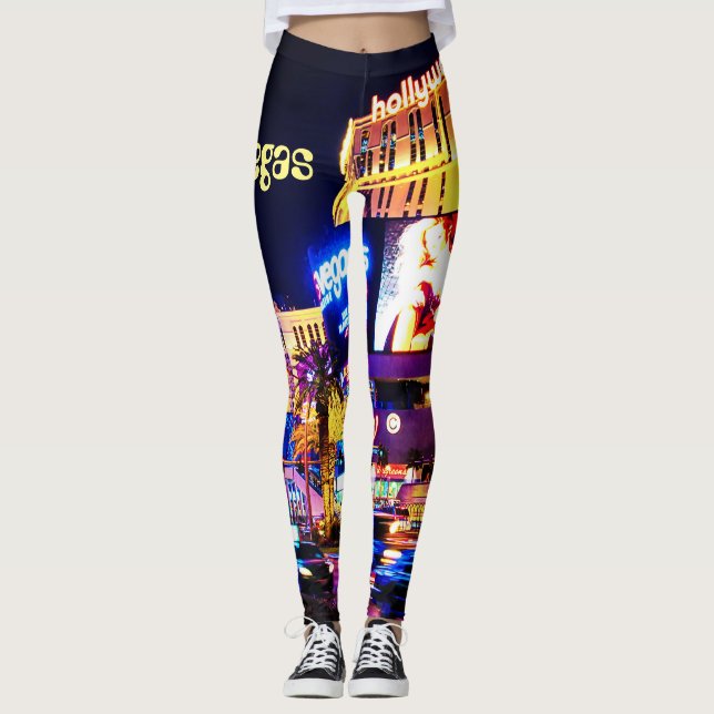 Las Vegas damasker Leggings (Framsida)