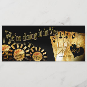 Las Vegas Deluxe Bröllop Inbjudningar