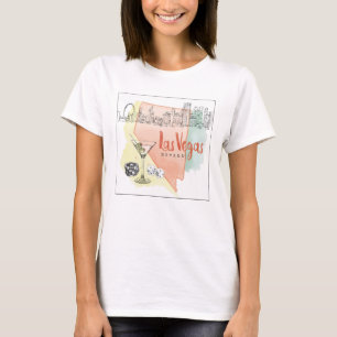 Las Vegas den Nevada vattenfärgen skissar T-shirt