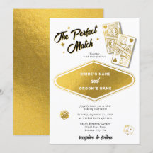 Las Vegas Destination Perfekt Match Bröllop Guld