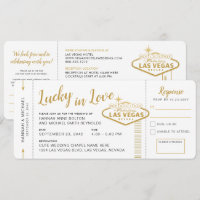 Las Vegas Destination Wedding Boarding Pass Biljet