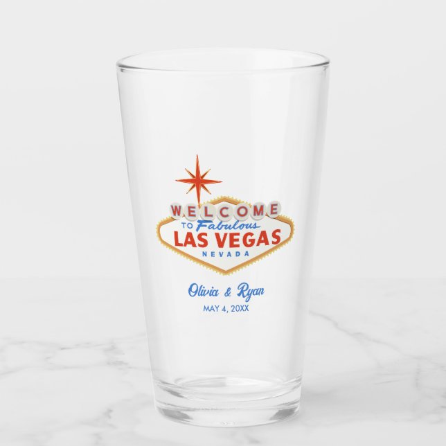Las Vegas Destination Wedding Keepsaké Gift Glaskopp (Framsida)