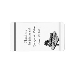 Las Vegas Destination Wedding Lip Balm-etikett Adressetikett