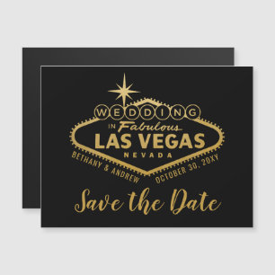 Las Vegas Destination Wedding Magnet Spara datumet