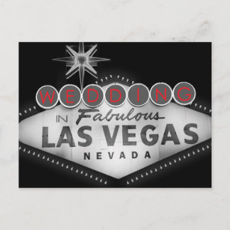 Las Vegas Destination Wedding OSA Inbjudan Vykort