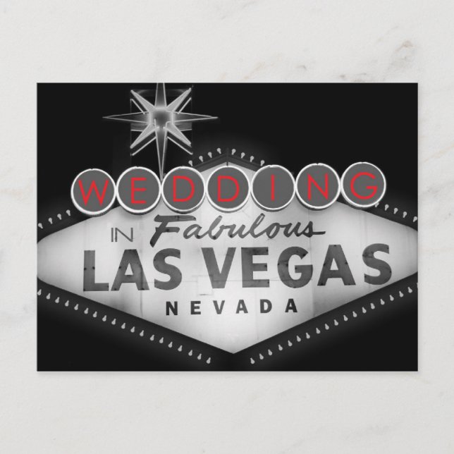 Las Vegas Destination Wedding OSA Inbjudan Vykort (Framsida)