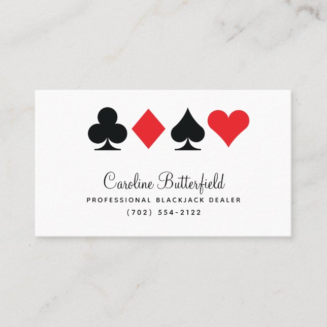 Las Vegas Destiny Red and Black Business Card Placeringskort (Framsida)