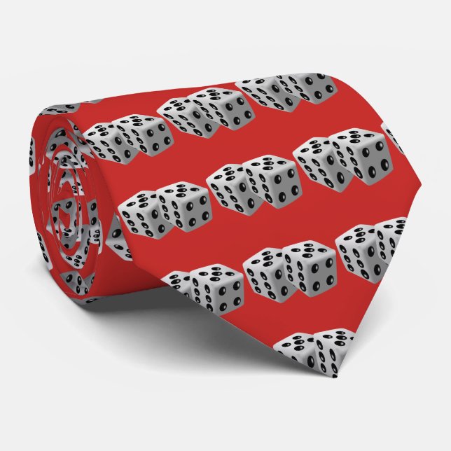 Las Vegas Dice Players Small Dice Necktie Slips (Rullad)