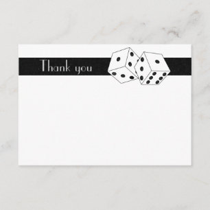 Las Vegas Dice Theme Flat Tack White & Black Kort