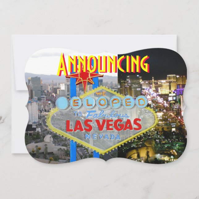Las Vegas Elope Bröllop Inbjudningar (Framsida)