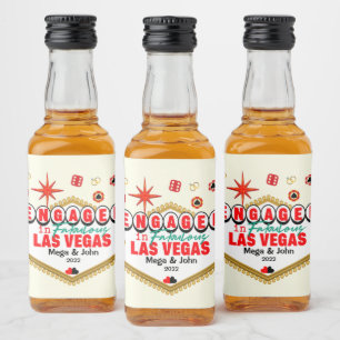 Las Vegas Engaged Firande par Spritflaskor Etikett
