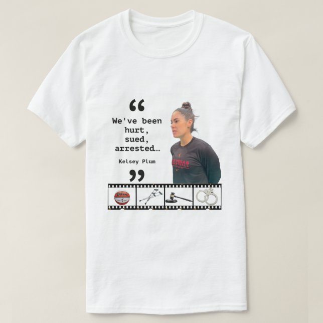 Las Vegas Ess" Kelsey Plum 2023 säsongsmotgångar T Shirt (Design framsida)