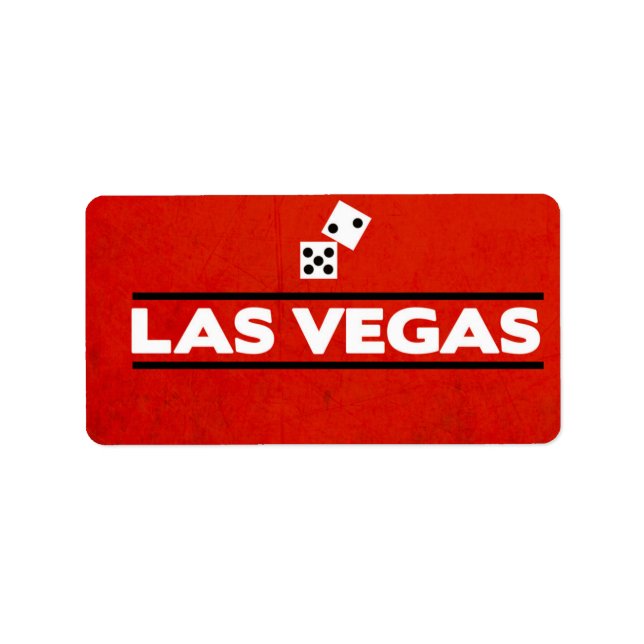 Las Vegas-etiketter Adressetikett (Framsidan)