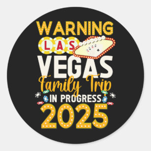 Las Vegas-familjen Resa under Progress 2025 Las Ve Runt Klistermärke