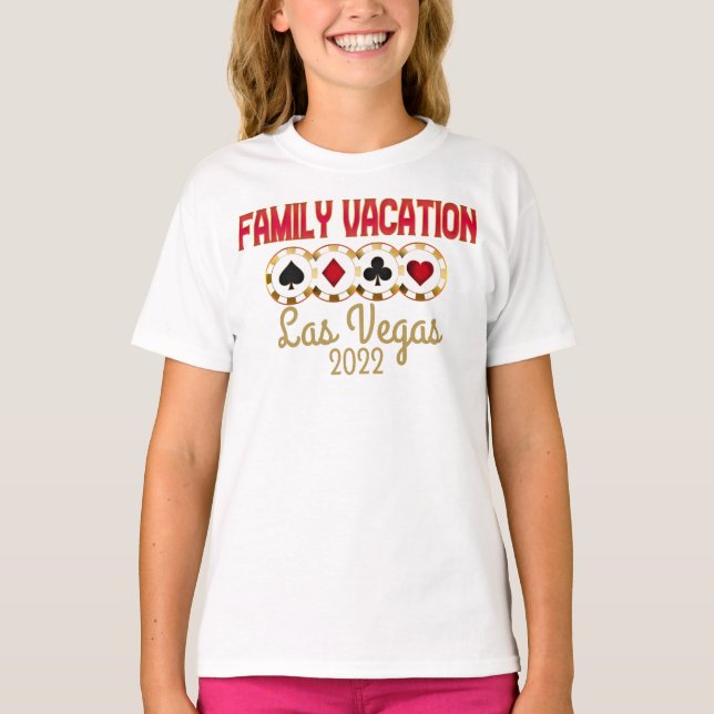 Las Vegas Family Vacation Group Matching T-Shirt (Framsida)