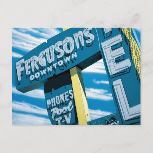 Las Vegas Fergusons Motel Retro Neon-skyltkort Vykort
