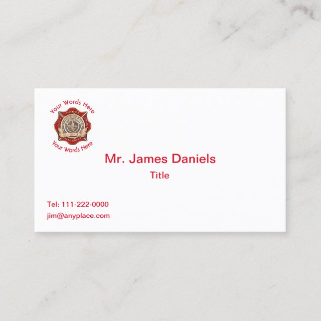 Las Vegas Fire Rescue Emblem Business Card Visitkort (Framsida)