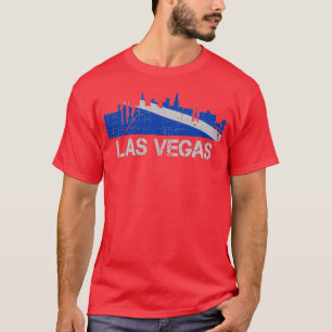 Las Vegas Flagga Skyline Nevada T Shirt