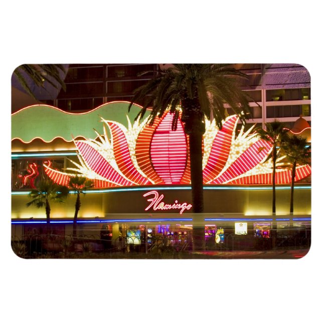 Las Vegas Flamingo @ Nattflexibel magnet (Horisontell)