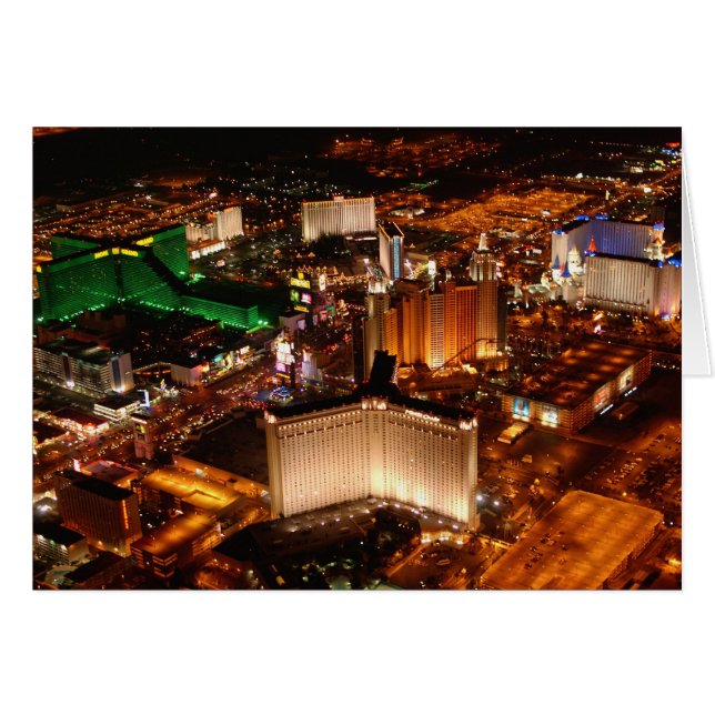 Las Vegas-flyg från en blimp Hälsningskort (Framsidan Horizontal)