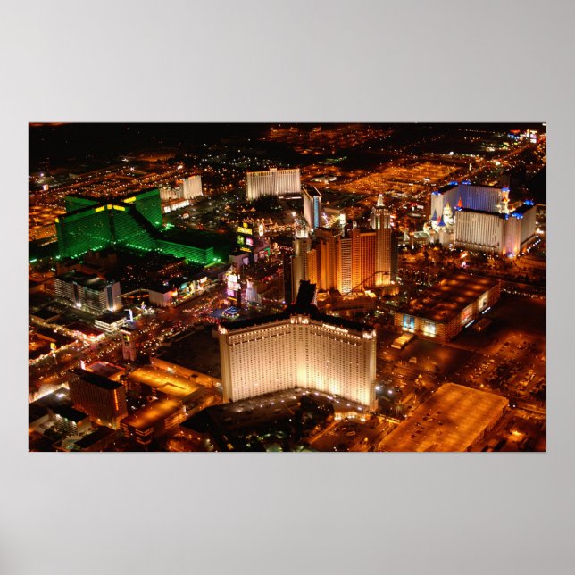 Las Vegas-flyg från en blimp Poster (Framsidan)