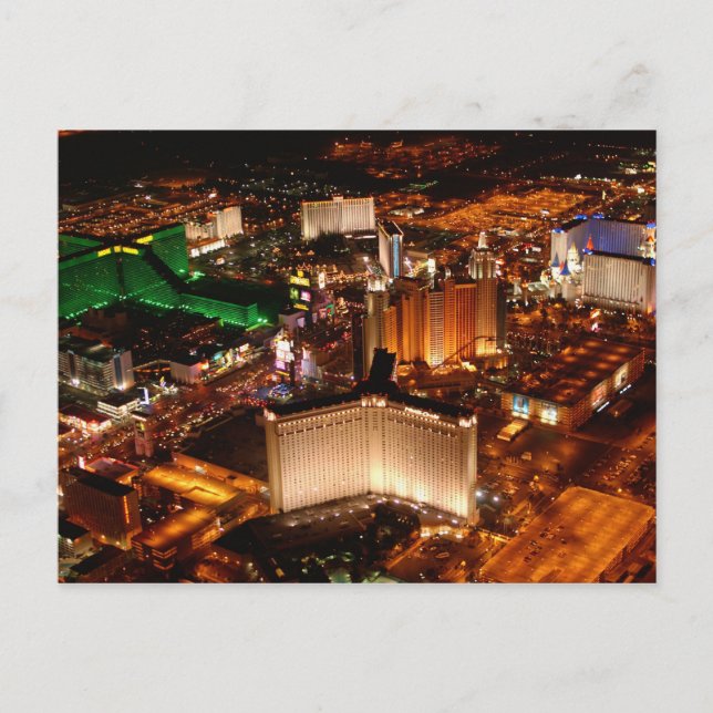 Las Vegas-flyg från en blimp Vykort (Framsida)