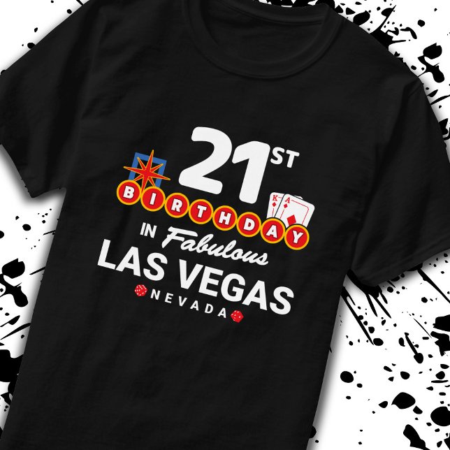 Las Vegas Födelsedagsfest - 21:a födelsedagen i Ve T Shirt (Skapare uppladdad)