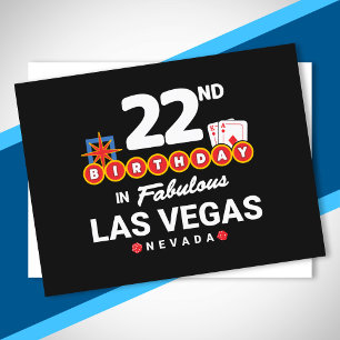 Las Vegas Födelsedagsfest - 22-årsdag i Vegas Vykort