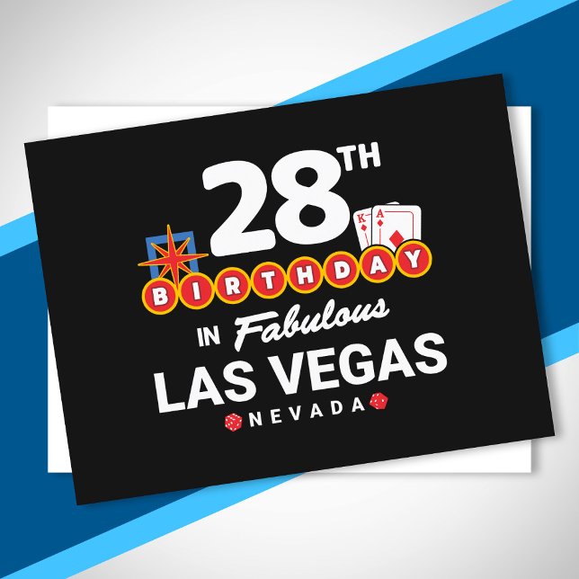 Las Vegas Födelsedagsfest - 28-årsdag i Vegas Vykort (Skapare uppladdad)