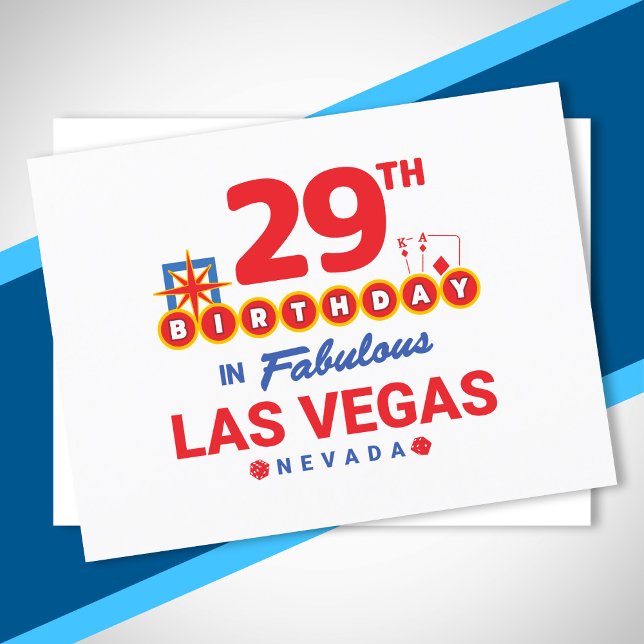 Las Vegas Födelsedagsfest - 29-årsdag i Vegas Vykort (Skapare uppladdad)