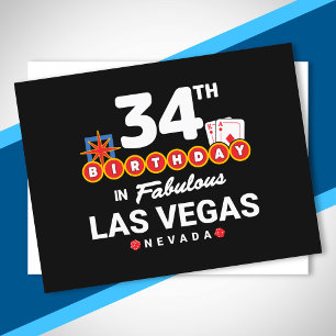 Las Vegas Födelsedagsfest - 34-årsdag i Vegas Vykort
