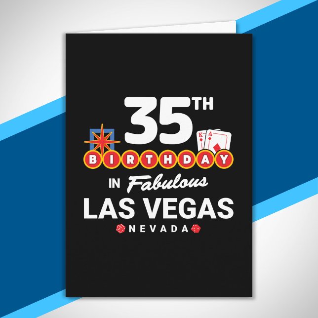 Las Vegas Födelsedagsfest - 35-årsdag i Vegas Kort (Skapare uppladdad)