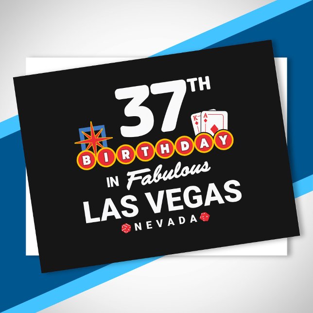 Las Vegas Födelsedagsfest - 37-årsdag i Vegas Vykort (Skapare uppladdad)