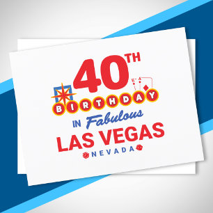 Las Vegas Födelsedagsfest - 40-årsdag i Vegas Vykort