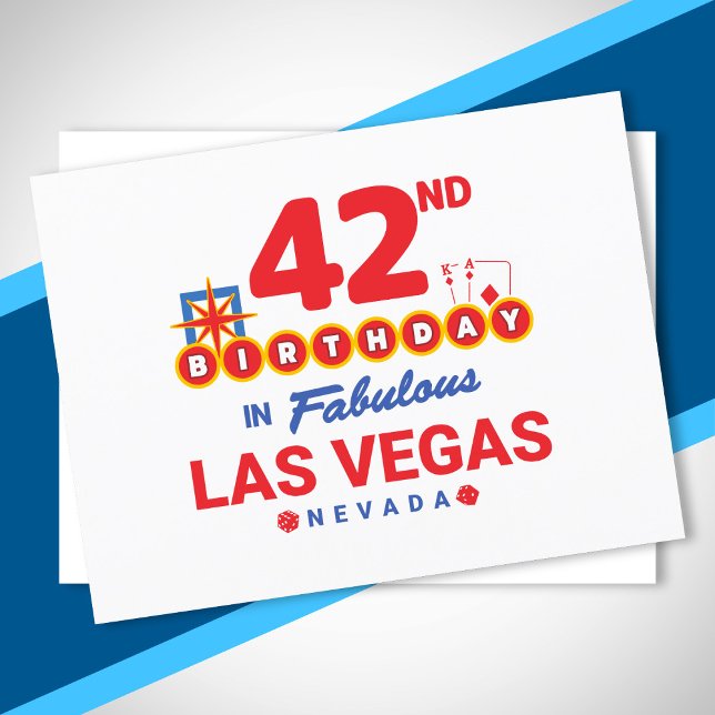 Las Vegas Födelsedagsfest - 42-årsdag i Vegas Vykort (Skapare uppladdad)