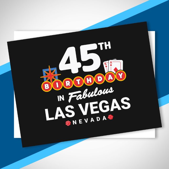 Las Vegas Födelsedagsfest - 45-årsdag i Vegas Vykort (Skapare uppladdad)